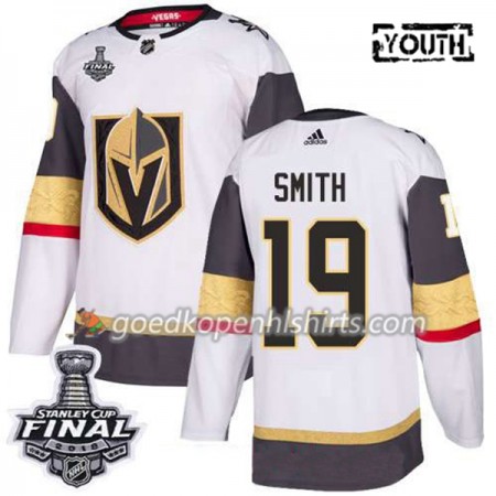 Vegas Golden Knights Reilly Smith 19 2018 Stanley Cup Final Patch Adidas Wit Authentic Shirt - Kinderen